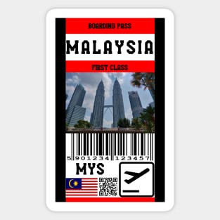 Malaysia first class boarding pass Sticker